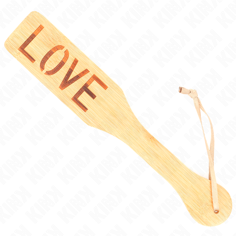 KINK - Pagaie en bambou avec mot d'amour 32 x 5,5 cm