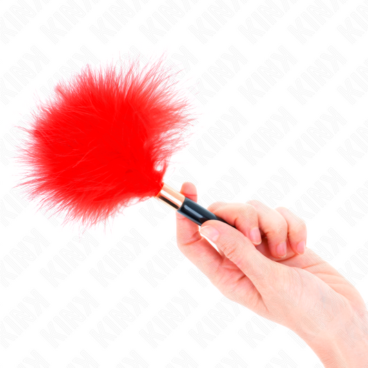 KINK - TICKLE FEATHERS GOLD METAL RED 18 CM