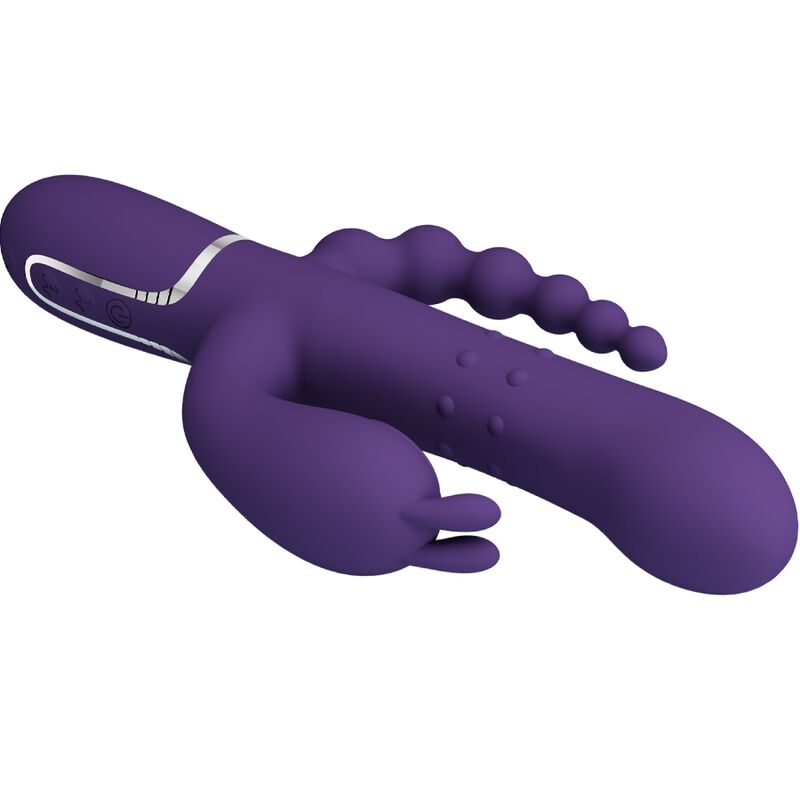 PRETTY LOVE - CAMMY TRIPLE MULTIFUNCTIONAL VIBRATOR 4 IN 1 PURPLE