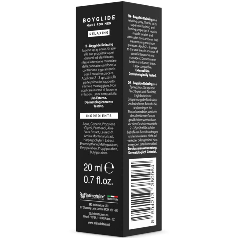 INTIMATELINE - BOYGLIDE ANAL SPRAY RELAXANT ANAL 20 ML
