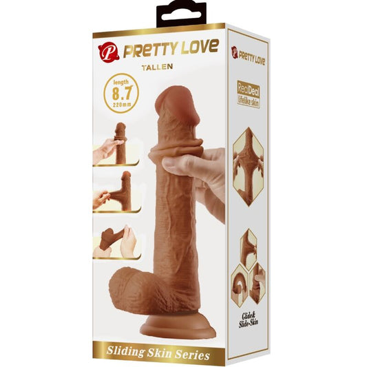 PRETTY LOVE - GODE RÉALISTE TAILLE 22 CM MULATO
