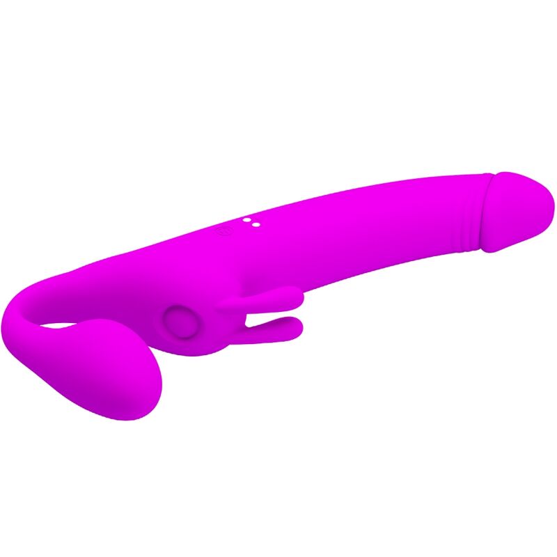 PRETTY LOVE - GODE STRAPPEUR ZANINI SANS HARNAIS 10 VIBRATIONS VIOLET