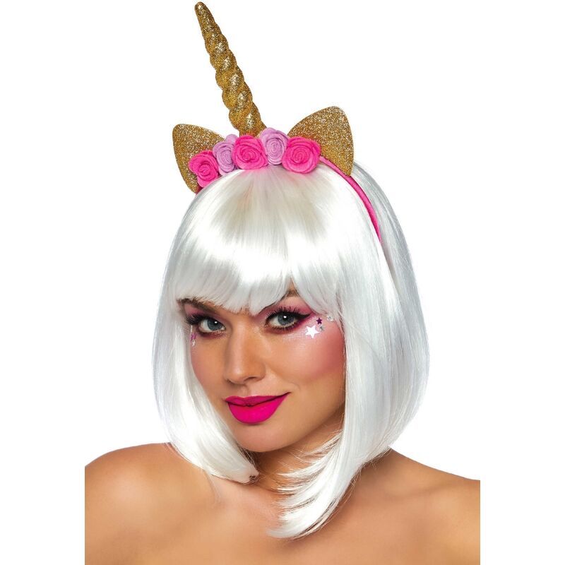 LEG AVENUE - GOLD FLOWER UNICORN HEADBAND