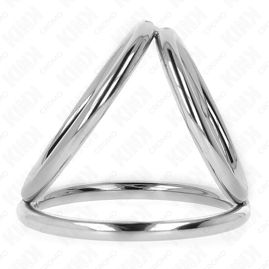 KINK - TRIPLE ANNEAU PÉNITENTIAIRE EN MÉTAL CHROMÉ 3,2 CM À 4,5 CM
