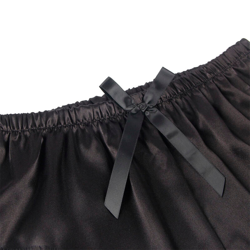 SUBBLIME - 953942 PYJAMA SEXY EN SATIN ET DENTELLE NOIRE L/XL