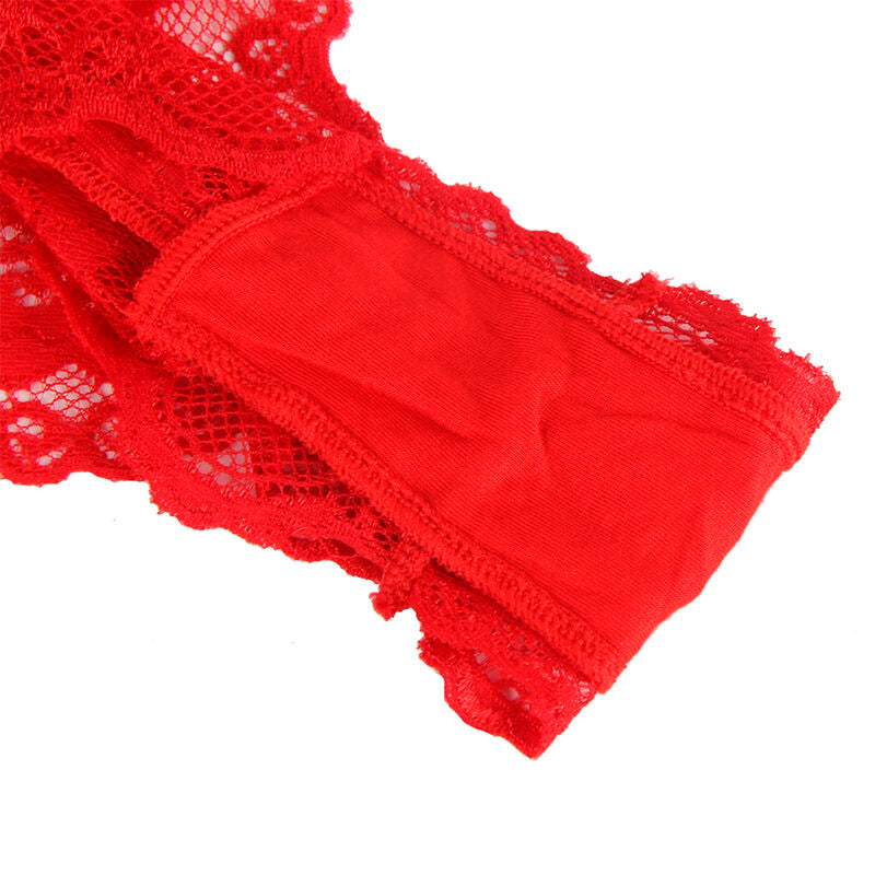 SUBBLIME - 953980 BODY SEXY À VOLANTS + CEINTURE ROUGE L/XL