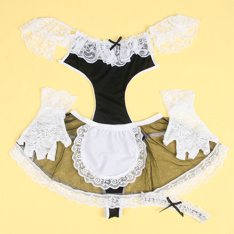 SUBBLIME - 954314 COSTUME DE FEMME DE CHAMBRE SEXY NOIR/BLANC L/XL