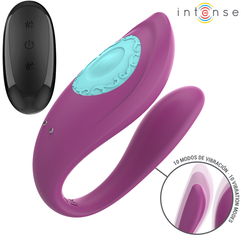 INTENSE - ANNIE U-SHAPED STIMULATOR & VIBRATOR PURPLE REMOTE CONTROL