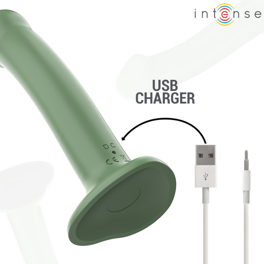 INTENSE - BECCA VIBRATEUR À VENTOUSE 10 VIBRATIONS TÉLÉCOMMANDE VERTE