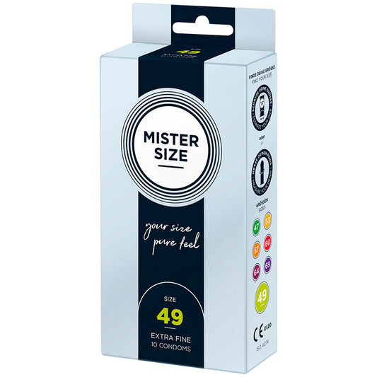 MISTER SIZE - CONDOMS SIZE S 49 MM (10 UNITS)