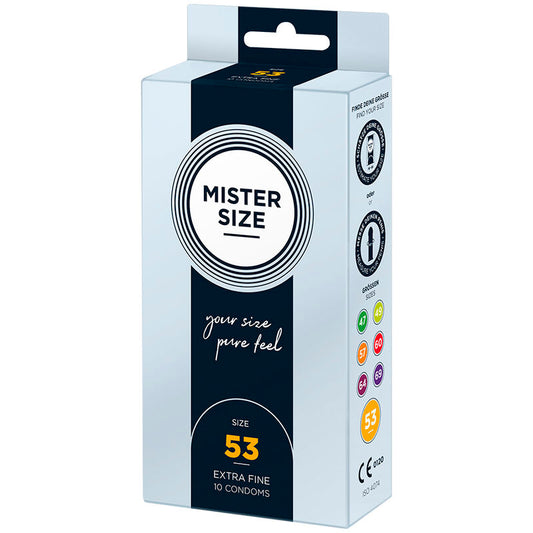 MISTER SIZE - CONDOMS SIZE M 53 MM (10 UNITS)