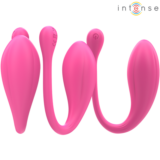 INTENSE - JANICE VIBRATOR U DOUBLE STIMULATION 10 VIBRATIONS PINK REMOTE CONTROL