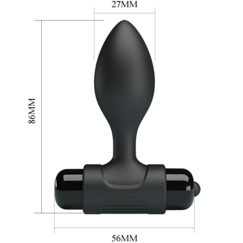 PRETTY LOVE - PLUG ANALE VIBRANT 10 VIBRATIONS NOIR
