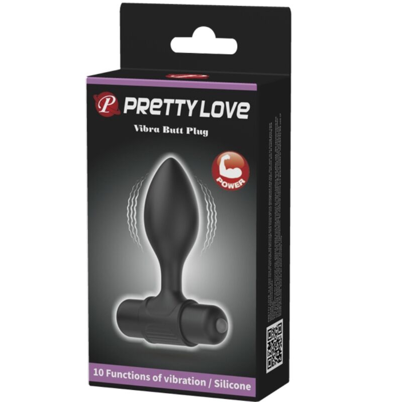 PRETTY LOVE - PLUG ANALE VIBRANT 10 VIBRATIONS NOIR