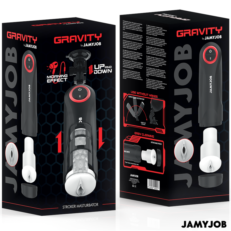 JAMYJOB - MASTURBATEUR VAGIN AUTOMATIQUE GRAVITY 5 MODES DE POUSSÉE ET EFFET SONORE