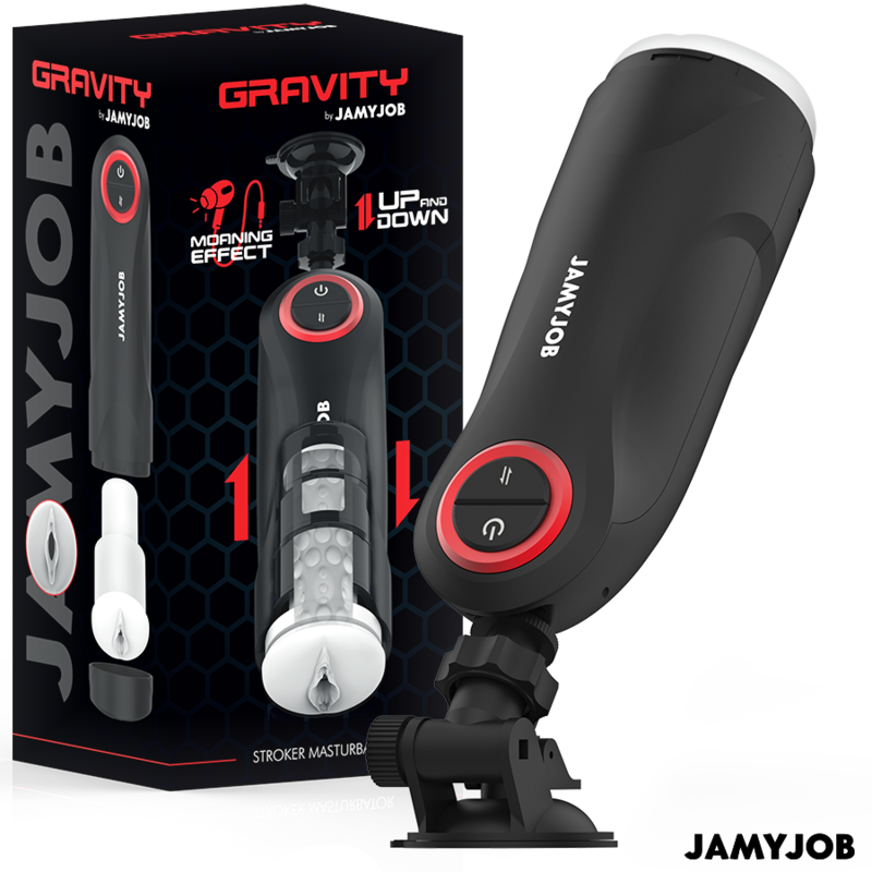 JAMYJOB - MASTURBATEUR VAGIN AUTOMATIQUE GRAVITY 5 MODES DE POUSSÉE ET EFFET SONORE
