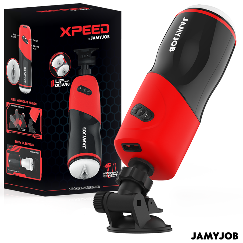JAMYJOB - MASTURBATEUR VAGIN AUTOMATIQUE XPEED 5 MODES DE POUSSE ET EFFET SONORE