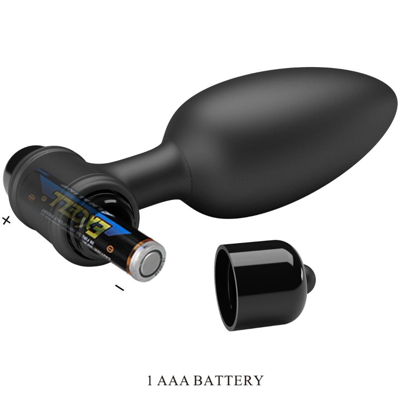 PRETTY LOVE - VIBRA BUTT PLUG 2 ANAL PLUG 10 VIBRATIONS NOIR