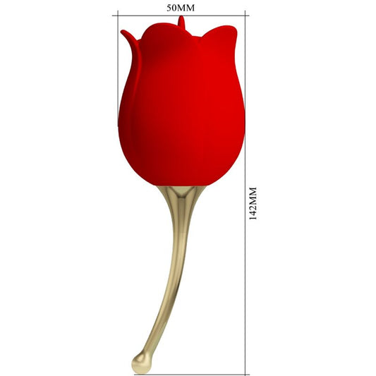 PRETTY LOVE - ROSE LOVER STIMULATEUR DE CLITORIS 12 VIBRATIONS ROUGE