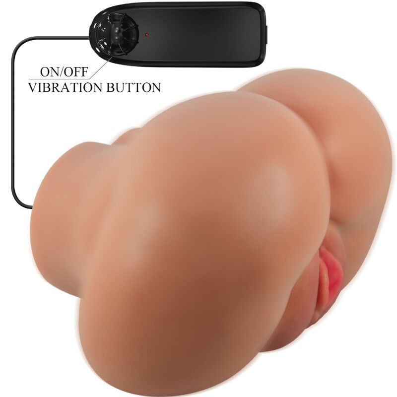 CRAZY BULL - VIBRATEUR ARRIÈRE LUNA AVEC TÉLÉCOMMANDE RÉALISTE ET NATURELLE POUR VAGIN ET ANUS