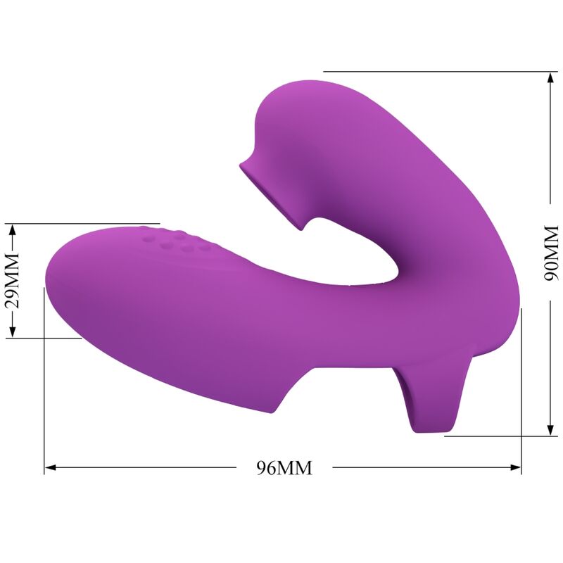 PRETTY LOVE - ATHENA PURPLE FINGER VIBRATOR WITH CLITORIS STIMULATOR