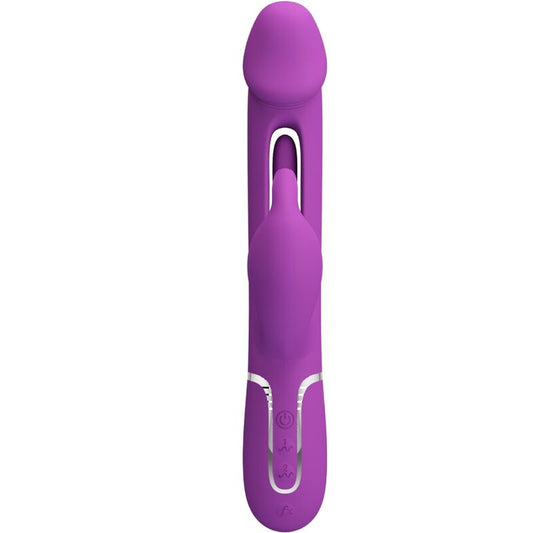 PRETTY LOVE - KAMPAS VIBRATEUR LAPIN MULTIFONCTION 3-EN-1 VIOLET
