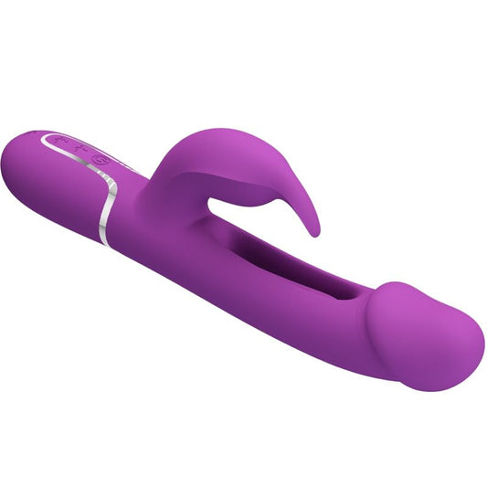 PRETTY LOVE - KAMPAS VIBRATEUR LAPIN MULTIFONCTION 3-EN-1 VIOLET