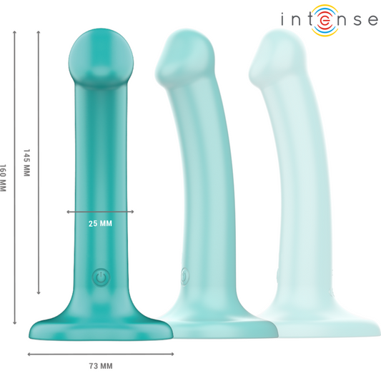 INTENSE - KATIE VIBRATOR WITH SUCTION CUP 10 VIBRATIONS DARK BLUE REMOTE CONTROL