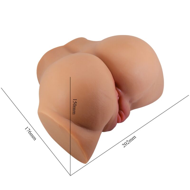 CRAZY BULL - VIBRATEUR ARRIÈRE EMILIA AVEC VAGIN ET ANUS NATURELS RÉALISTES TÉLÉCOMMANDE