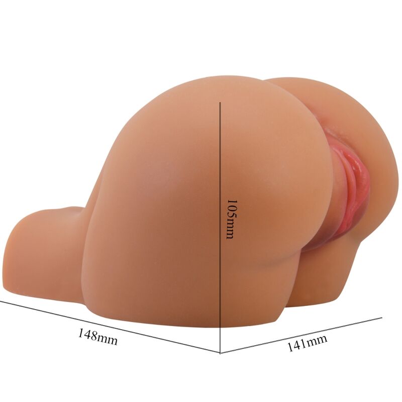 CRAZY BULL - VIBRATEUR ARRIÈRE KYLIE AVEC VAGIN ET ANUS NATURELS RÉALISTES TÉLÉCOMMANDE