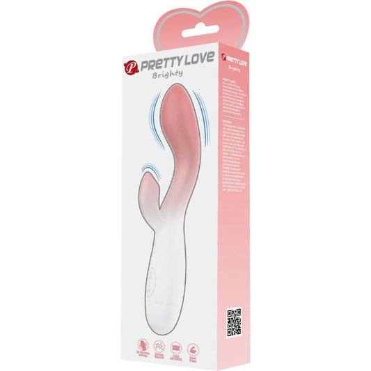 PRETTY LOVE - VIBRATEUR POINT G LUMINEUX + STIMULATEUR DE CLITORIS 30 VIBRATIONS ROSE