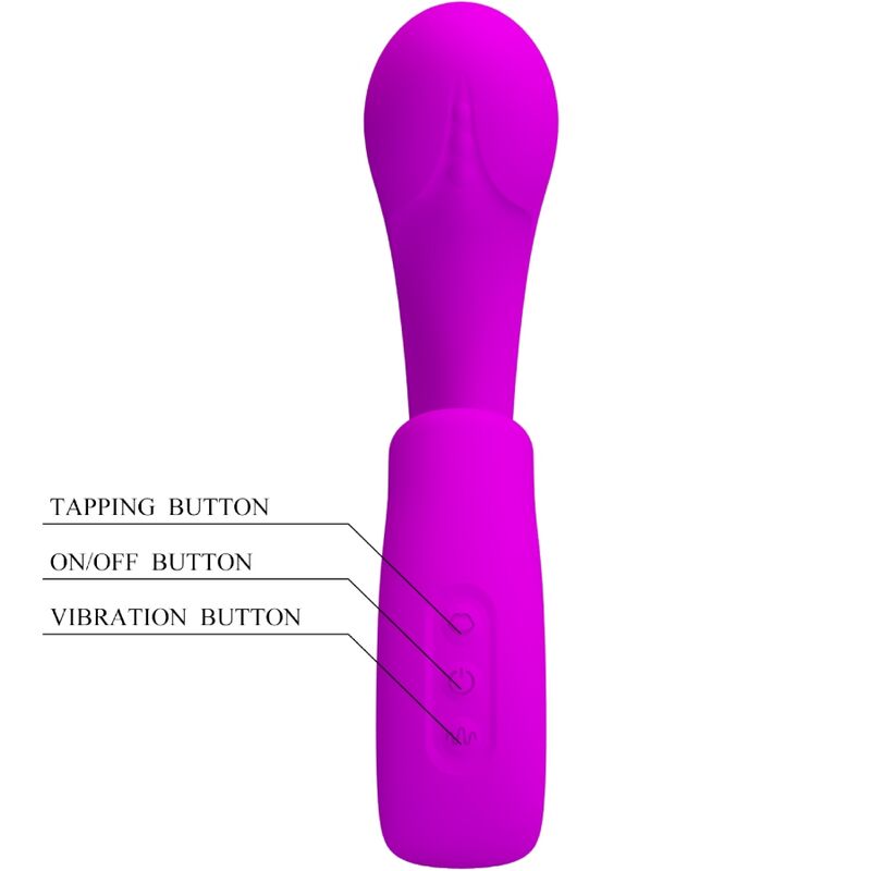 PRETTY LOVE - SIBEL G-SPOT VIBRATOR + CLITORIS STIMULATOR 10 VIBRATIONS PURPLE