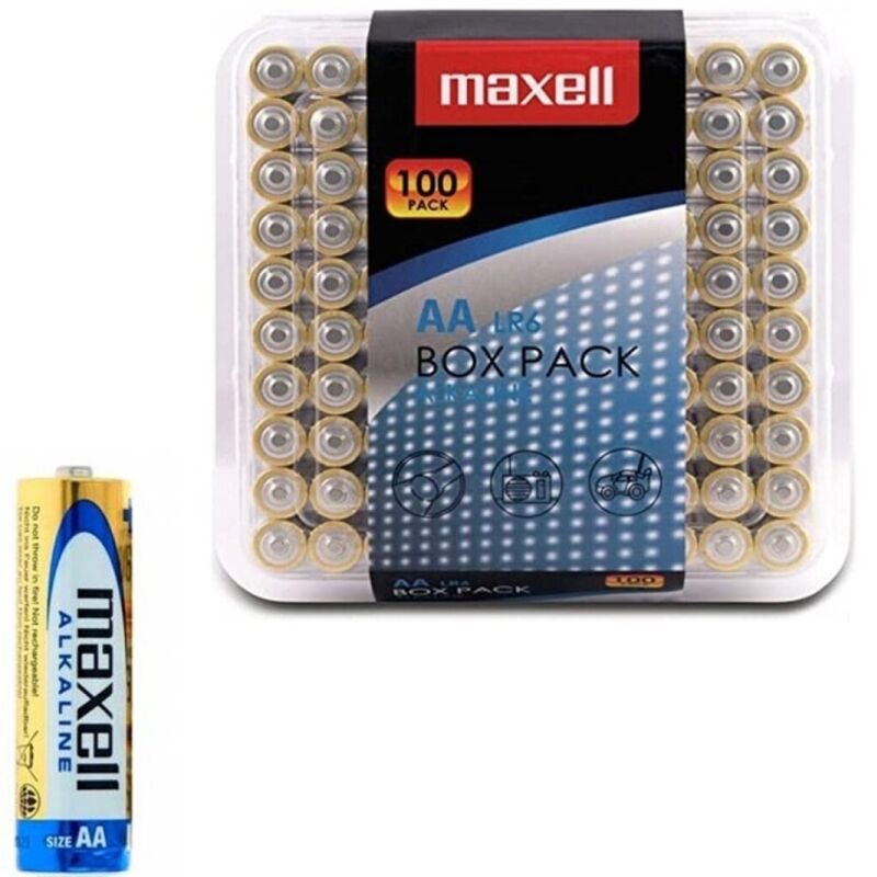 MAXELL - AA LR6 ALKALINE BATTERY PACK * 100 BATTERIES
