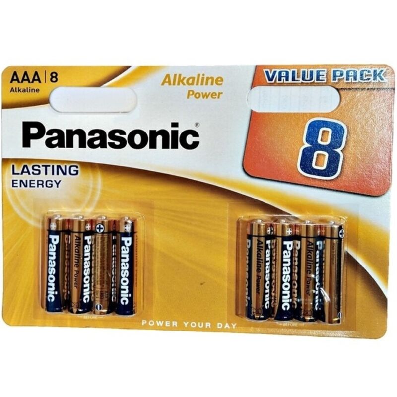 PANASONIC - BRONZE AAA ALKALINE BATTERY LR03 BLISTER*8