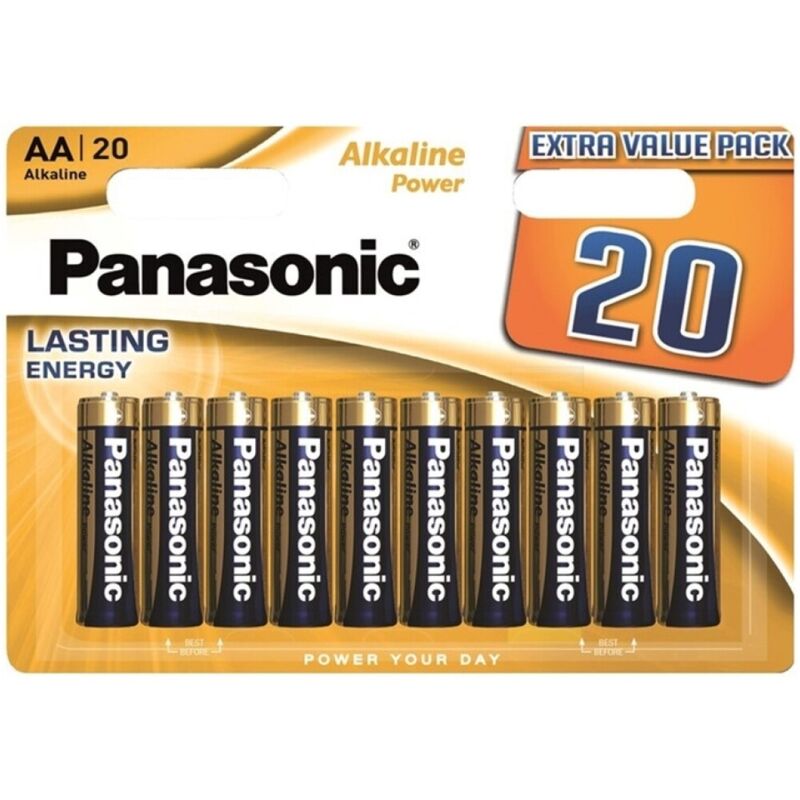 PANASONIC - BRONZE ALKALINE BATTERY AA LR6 BLISTER*20