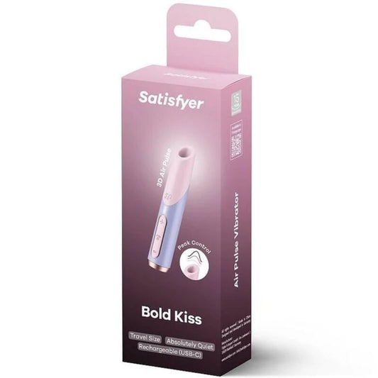 SATISFYER - BOLD KISS STIMULATEUR DE CLITORIS À ONDES ROSE/VIOLET