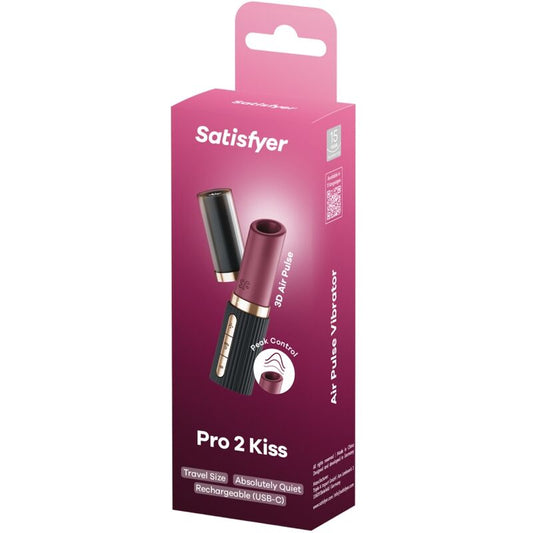 SATISFYER - PRO 2 KISS WAVE STIMULATEUR DE CLITORIS GRENAT / NOIR