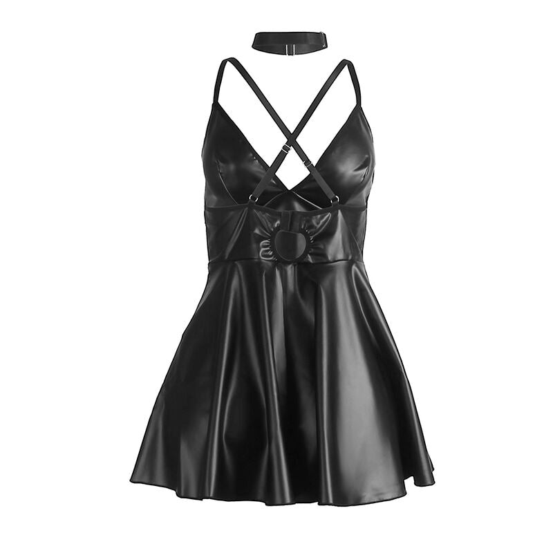 SUBBLIME - 955380 BLACK LEATHER STRAPS DRESS L/XL