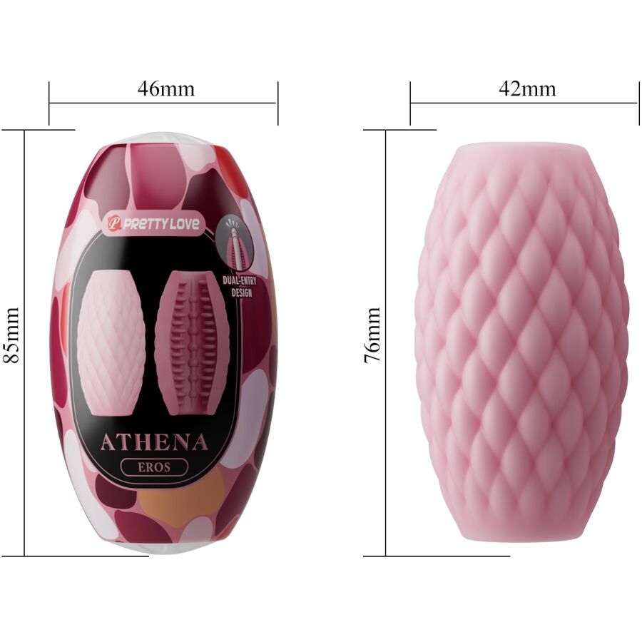 PRETTY LOVE - MASTURBATEUR MASCULIN EN SILICONE ROSE ATHENA EROS