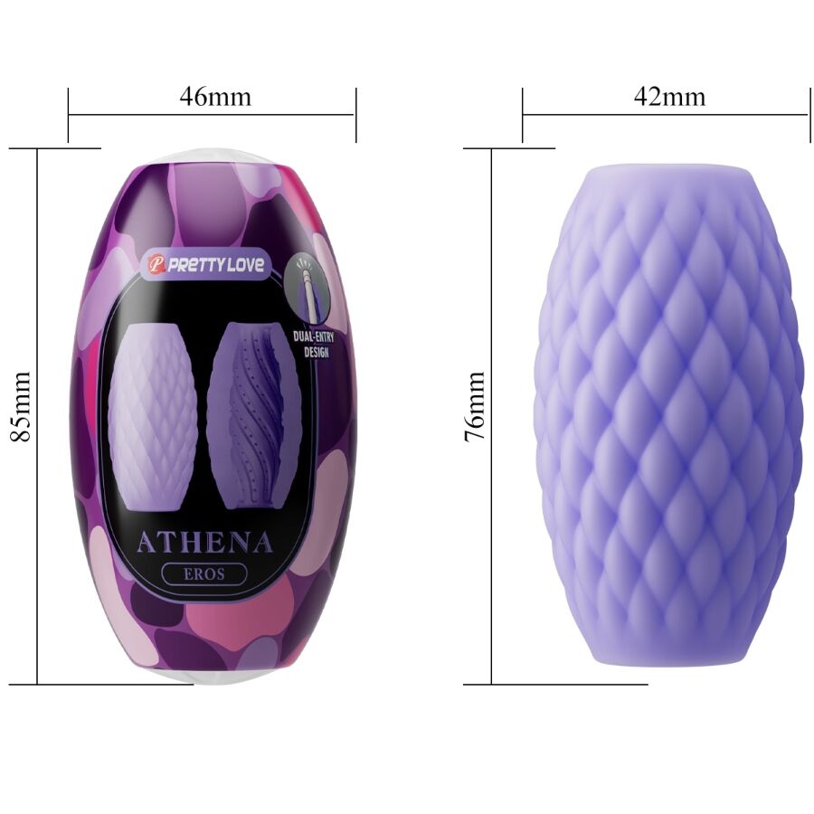 PRETTY LOVE - MASTURBATEUR MASCULIN EN SILICONE VIOLET ATHENA EROS