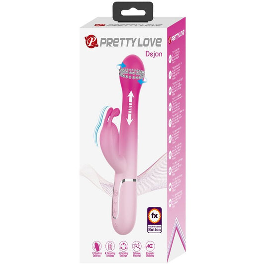 PRETTY LOVE - DEJON 3-IN-1 MULTIFUNCTION RABBIT VIBRATOR PINK