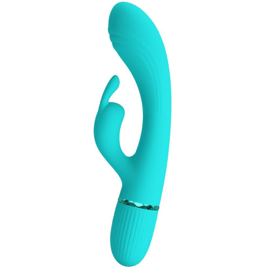 PRETTY LOVE - VIBRATEUR LAPIN TURQUOISE SCOCCO