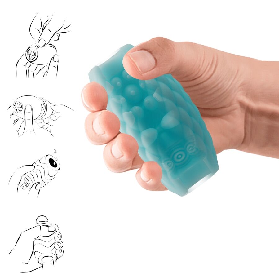 PRETTY LOVE - MASTURBATEUR MASCULIN EN SILICONE BLEU CIEL ATHENA EROS