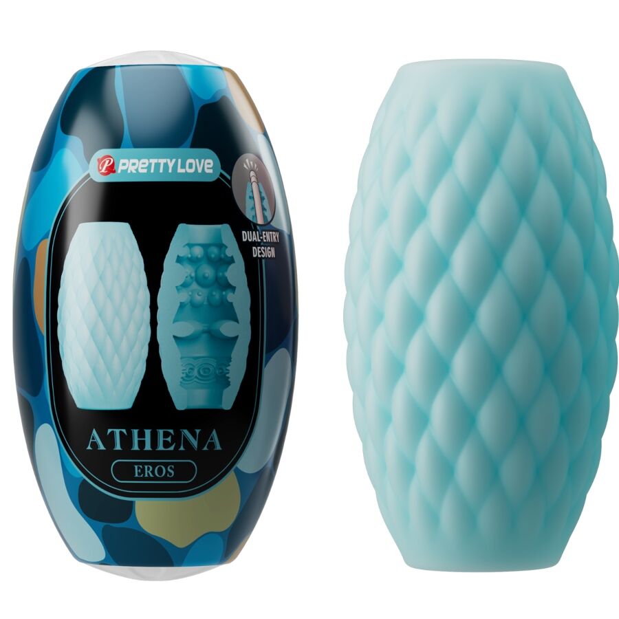 PRETTY LOVE - MASTURBATEUR MASCULIN EN SILICONE BLEU CIEL ATHENA EROS