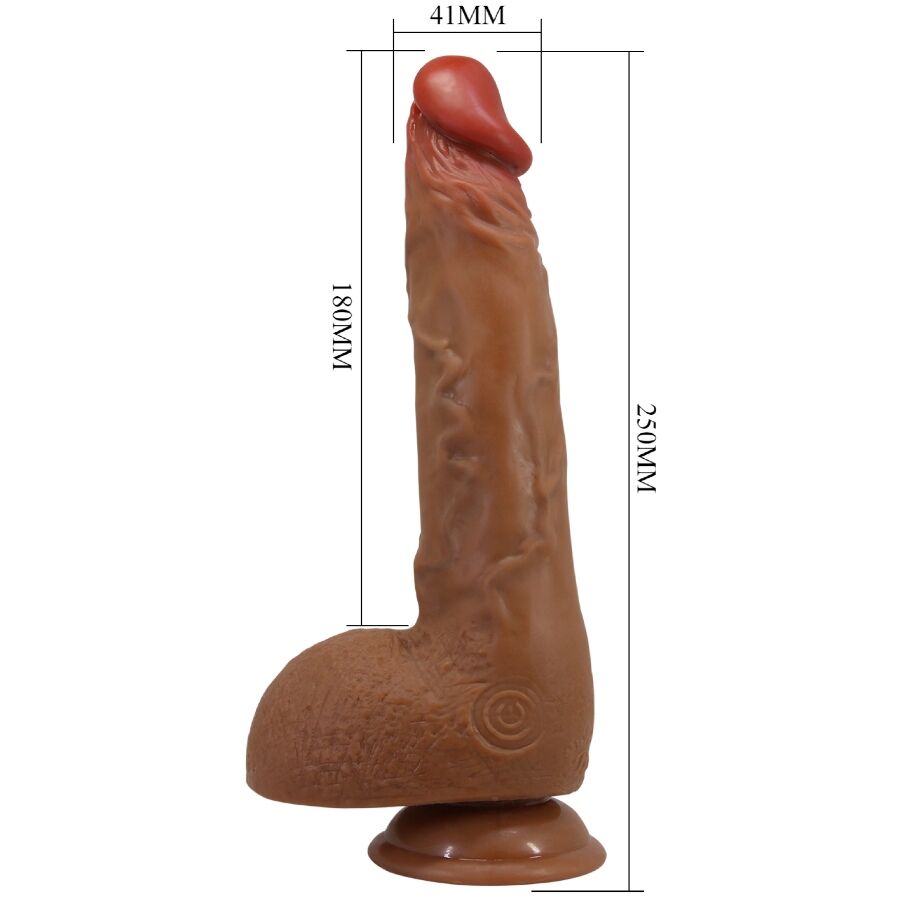 DANCE - BEAUTIFUL WILKS 5-SETTING REALISTIC VIBRATOR 25 CM MULATTO