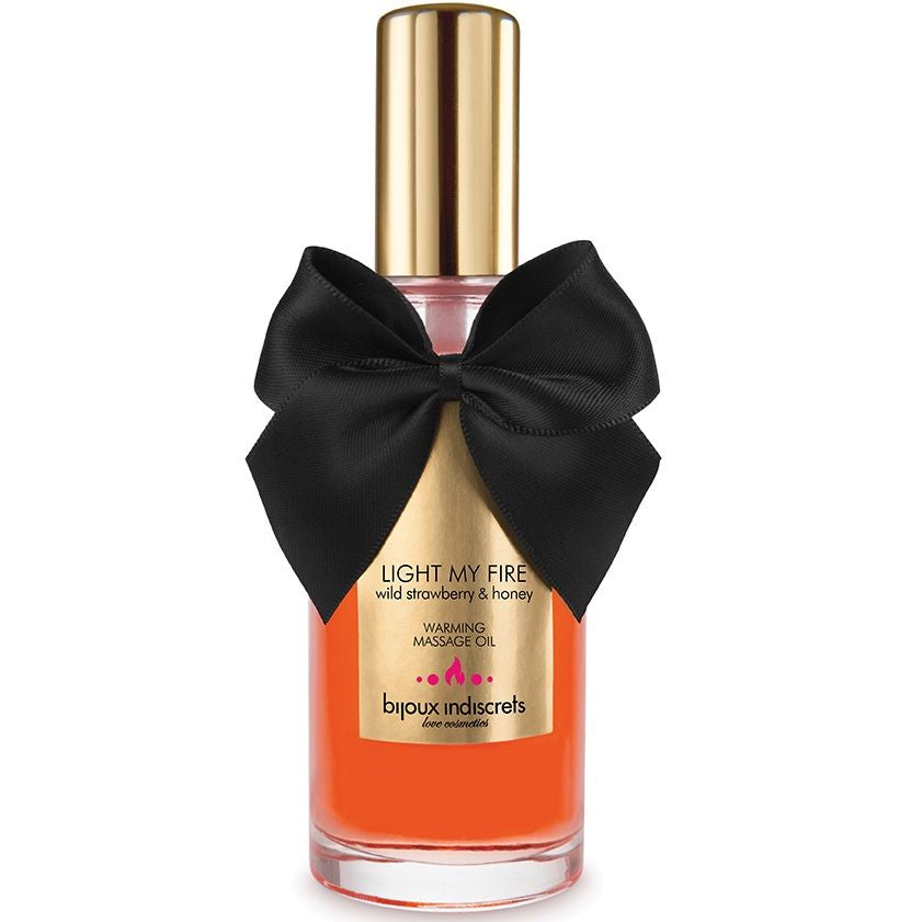 BIJOUX - HUILE DE MASSAGE EFFET CHALEUR PARFUMÉ À LA FRAISE