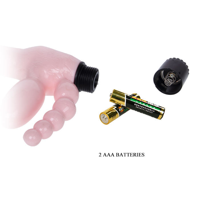 DANCE - HARNAIS SANS FIL TPR AVEC VIBRATION ET STIMULATION ANALE 25,4 CM
