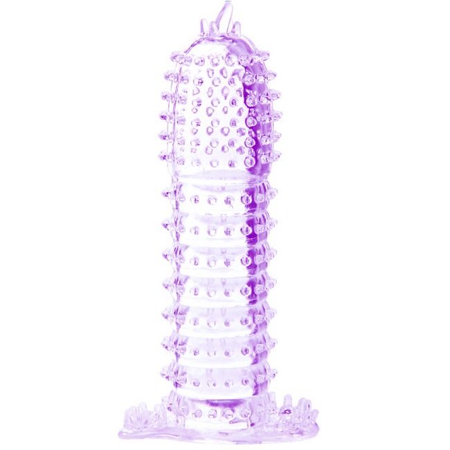 DANCE - MANCHON PÉNIS AVEC POINTS STIMULANTS VIOLET 14 CM
