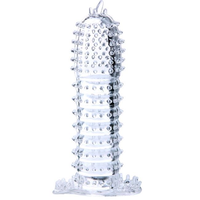 DANCE - MANCHON PÉNIS TRANSPARENT AVEC POINTS STIMULANTS 14 CM