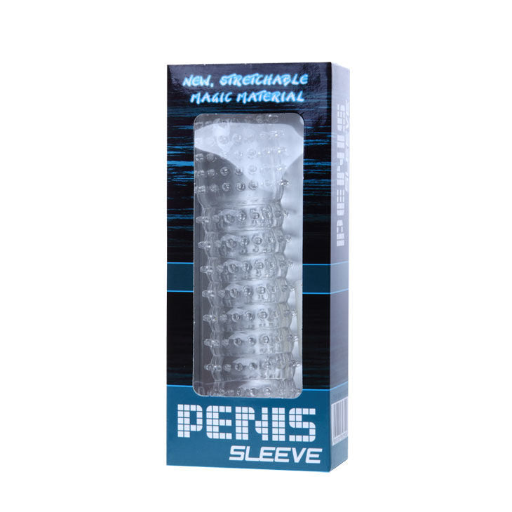 DANCE - MANCHON PÉNIS TRANSPARENT AVEC POINTS STIMULANTS 14 CM